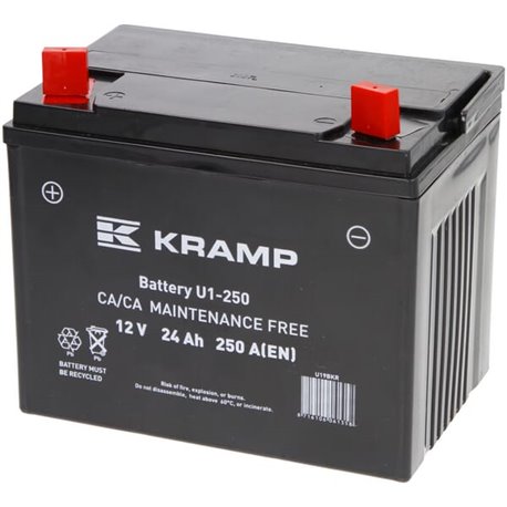 Akumulator 12V 24Ah EN 250A 197x130x159 L+ Kramp