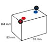 Akumulator 6V 8Ah EN 40A 91x83x161 po przekątnej L+ Powersports Freshpack VARTA
