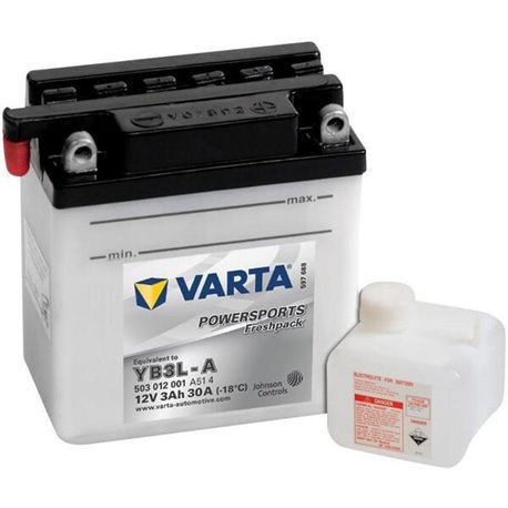 Akumulator 12V 3Ah EN 30A 100x58x112 P+ Powersports Freshpack VARTA