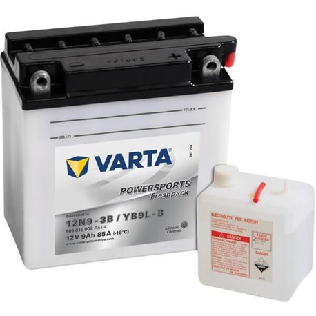 Akumulator 12V 9Ah EN 85A 136x76x140 P+ Powersports Freshpack VARTA