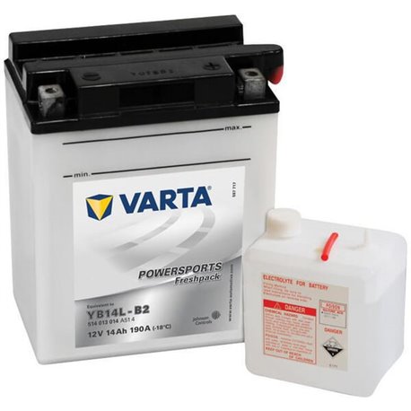 Akumulator 12V 14Ah EN 190A 136x91x166 P+ Powersports Freshpack VARTA