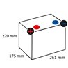 Akumulator 12V 70Ah EN 630A 261x175x220 L+ Blue Dynamic VARTA