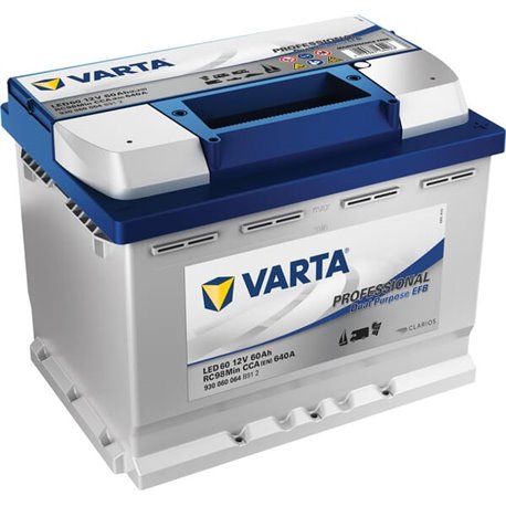 Akumulator 12V 60Ah EN 640A 242x175x190 P+ Dual Purpose VARTA