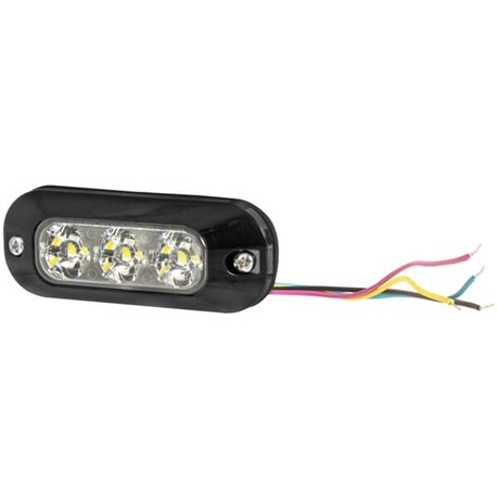 Lampa ostrzegawcza 3 LED 12/24V pomarańczowa