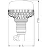 Lampa błyskowa LED na uchwyt 10V-30V, 17W elastyczna, EMC 140B-LA20028 Kramp 8719493038170