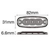 Lampa ostrzegawcza LED, prostokątna, 10/30V niebieska, 82x30x9 mm 3 diody LED Kramp
