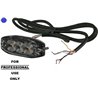 Lampa ostrzegawcza LED, prostokątna, 10/30V niebieska, 82x30x9 mm 3 diody LED Kramp