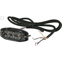 Lampa ostrzegawcza LED, prostokątna, 10/30V biała, 82x30x9 mm 3 LED Kramp