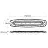 Lampa ostrzegawcza LED, prostokątna, 10/30V, pomarańczowa, 130x30x7 mm, 6 LED Kramp