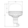 Lampa błyskowa LED na uchwyt 12/24V, 20W 140B-LA20090 Kramp 8719493189520