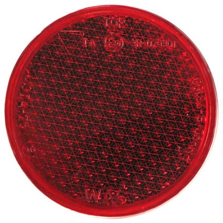 Odblask czerwony fi75mm ze śrubą, 28, Kramp 5907465120289