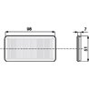 Odblask czerwony prostokątny 51x105mm przyklejany Kramp 5907465120517