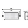Odblask biały prostokątny 51x105mm przykręcany Kramp 5907465125239