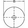 Odblask czerwony fi85mm E1 31290 Hella