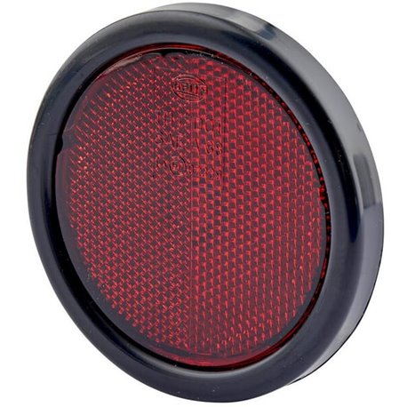 Odblask czerwony fi95mm, ze śrubą Hella 4082300196870