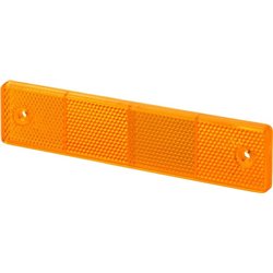 Odblask pomarańczowy prostokątny 40x180mm z otworami Hella 4082300196771