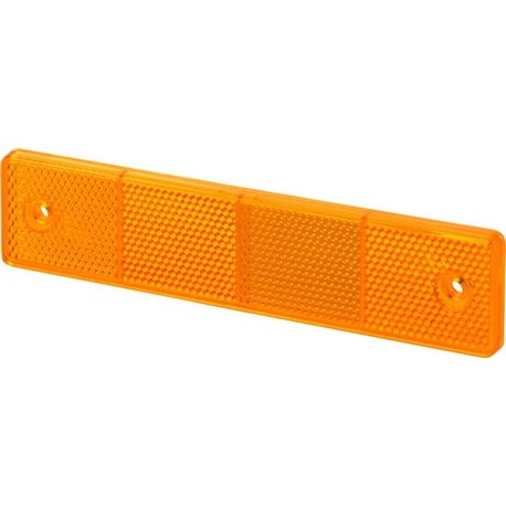 Odblask pomarańczowy prostokątny 40x180mm z otworami Hella 4082300196771