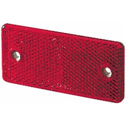 Odblask czerwony prostokątny 44x94mm z otworami Hella 4082300171600