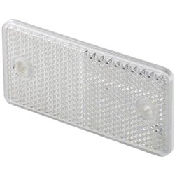 Odblask biały prostokątny 44x94mm z otworami Hella 4082300171365