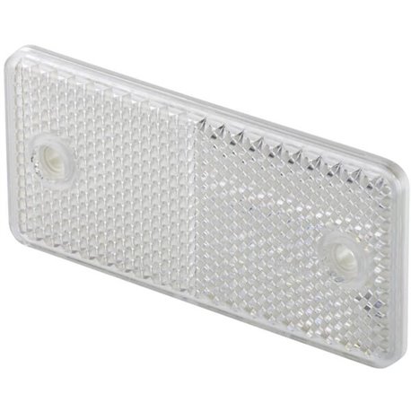 Odblask biały prostokątny 44x94mm z otworami Hella 4082300171365