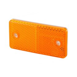 Odblask pomarańczowy prostokątny 44x94mm z otworami Hella 4082300196900