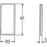 Odblask pomarańczowy prostokątny 31x70mm Hella 8719607080170