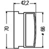 Odblask czerwony fi6066/70mm przykręcany M4x12 Hella