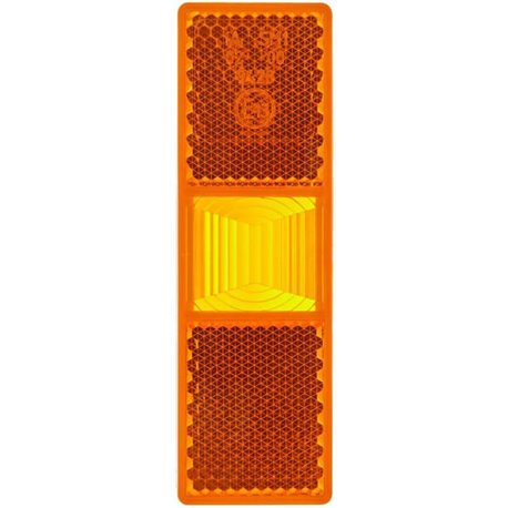 Odblask pomarańczowy prostokątny 70x130mm Hella