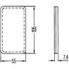 Odblask pomarańczowy prostokątny 55x105mm Hella 4082300196924