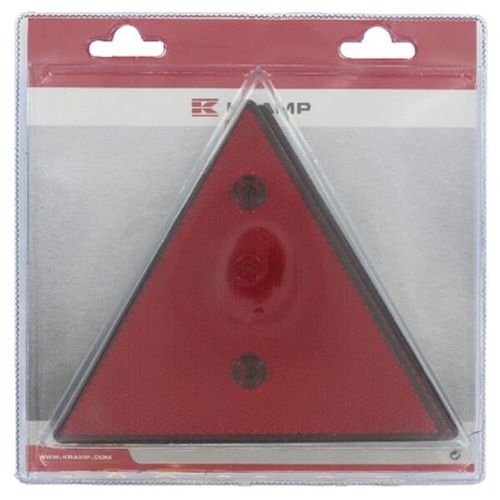 Odblask czerwony trójkątny 190/190mm Kramp 8716106125883