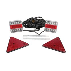 Zestaw lamp LED, tylnych na magnes z trójkatem odblaskowym 7.5m 12V
