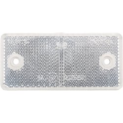 Odblask biały prostokątny 44x94mm z otworami Kramp 8719607096348