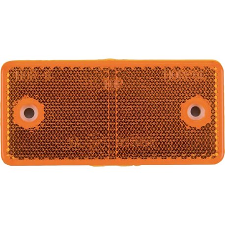 Odblask pomarańczowy prostokątny 44x94mm z otworami Kramp 8719607096331