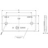 Odblask czerwony prostokątny 44x94mm z otworami Kramp 8719607096324
