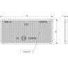Odblask biały prostokątny 44x94mm przyklejany Kramp 8719607096317