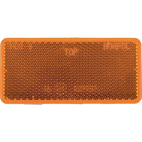 Odblask pomarańczowy prostokątny 44x94mm przyklejany Kramp 8719607096300