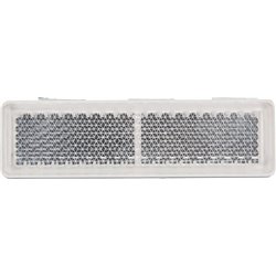 Odblask biały prostokątny 20x39mm przyklejany Kramp 8719607096287