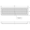 Odblask czerwony prostokątny 20x69mm przyklejany Kramp 8719607096263