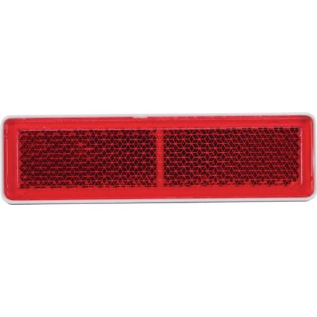 Odblask czerwony prostokątny 20x69mm przyklejany Kramp 8719607096263