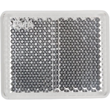 Odblask biały prostokątny 39x40mm przyklejany Kramp 8719607096256