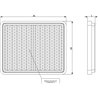 Odblask pomarańczowy prostokątny 39x48mm przyklejany Kramp 8719607096249
