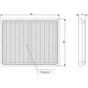 Odblask czerwony prostokątny 39x40mm przyklejany Kramp 8719607096232