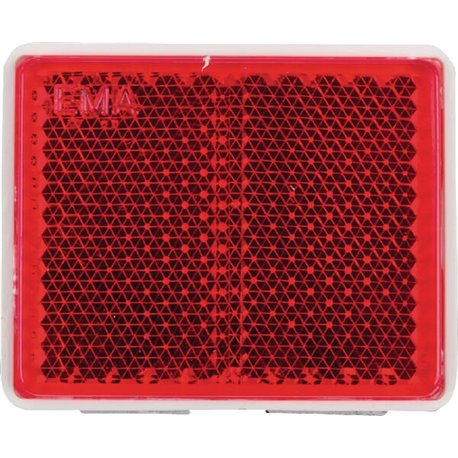 Odblask czerwony prostokątny 39x40mm przyklejany Kramp 8719607096232