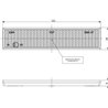 Odblask biały prostokątny 24x105mm przyklejany Kramp 8719607096225