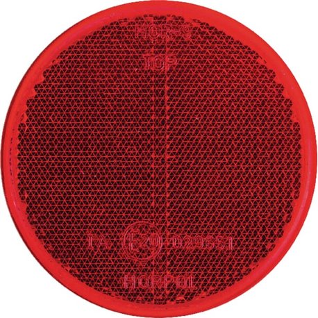 Odblask czerwony fi75mm przyklejany Kramp 8719607096119