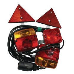Zestaw lamp, tylnych na magnes z trójkątem odblaskowym i światłem przeciwmgielnym przewód 7.5 m