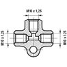 Trójnik (M10x1,25/M10x1,25)