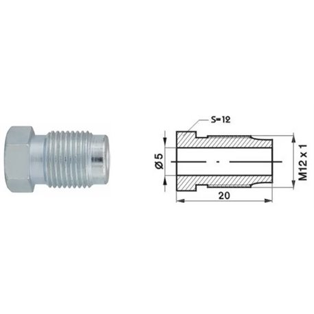 Złącze GZ przewodu hamulcowego (ilość w opakowaniu: 10 szt.) (dł.: 20mm, M12x1)