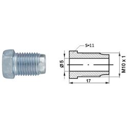 Złącze GZ (ilość w opakowaniu: (100 szt.) (dł.: 17mm, M10x1) 