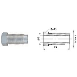 Złącze GZ fi5 M10x1,0 SW11, L-25mm